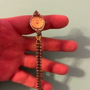 Gold Watch with Bracelet Strap